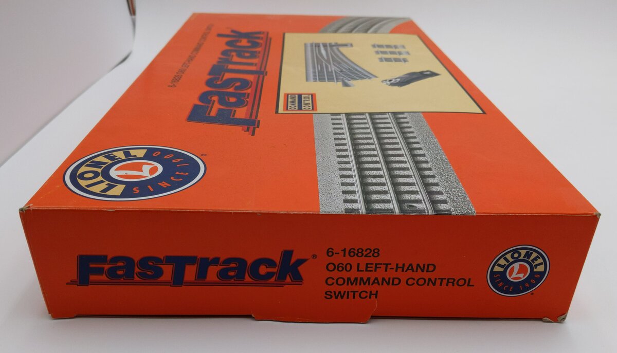 Lionel 6-16828 O60 FasTrack Command Control Left Hand Switch Turnout