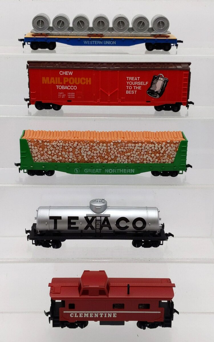 Tyco 315A/334-B/374-A/327-50/335-B HO Scale Assorted Freight Cars [5] EX/Box