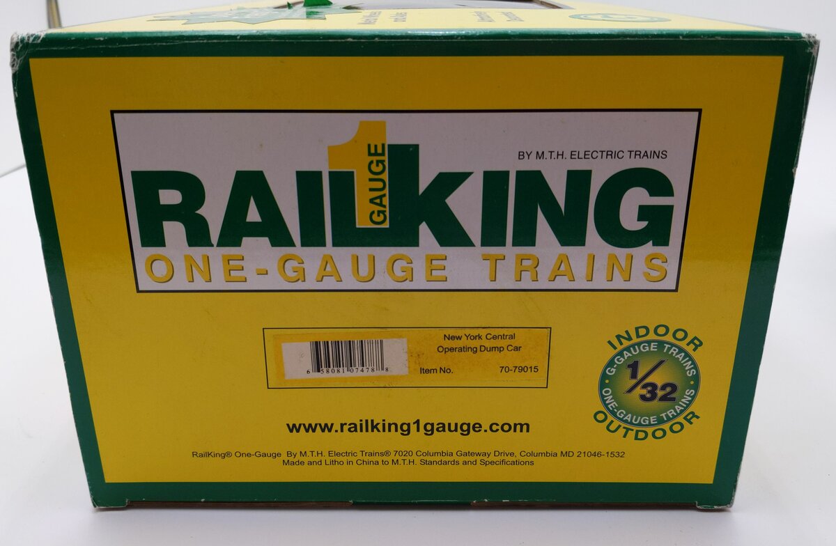 MTH 70-79015 G New York Central G Scale Operating Dump Car