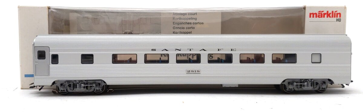 Marklin 43601 HO Scale California Zephyr Silver Aspen Passenger Car EX/Box
