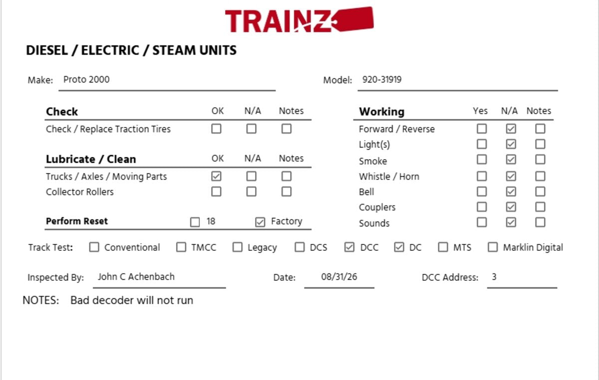 Proto 2000 920-31919 WP EMD GP20 High Hood #2002 w/DCC, Sound Diesel Loco EX/Box