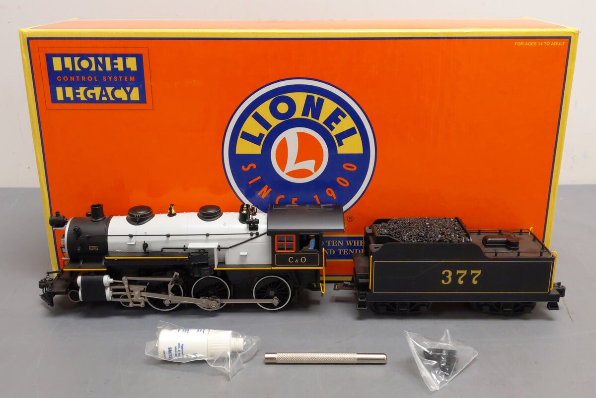 Lionel 6-11156 O Gauge C&O 4-6-0 Ten-Wheeler Steam Locomotive & Tender #377 LN/Box