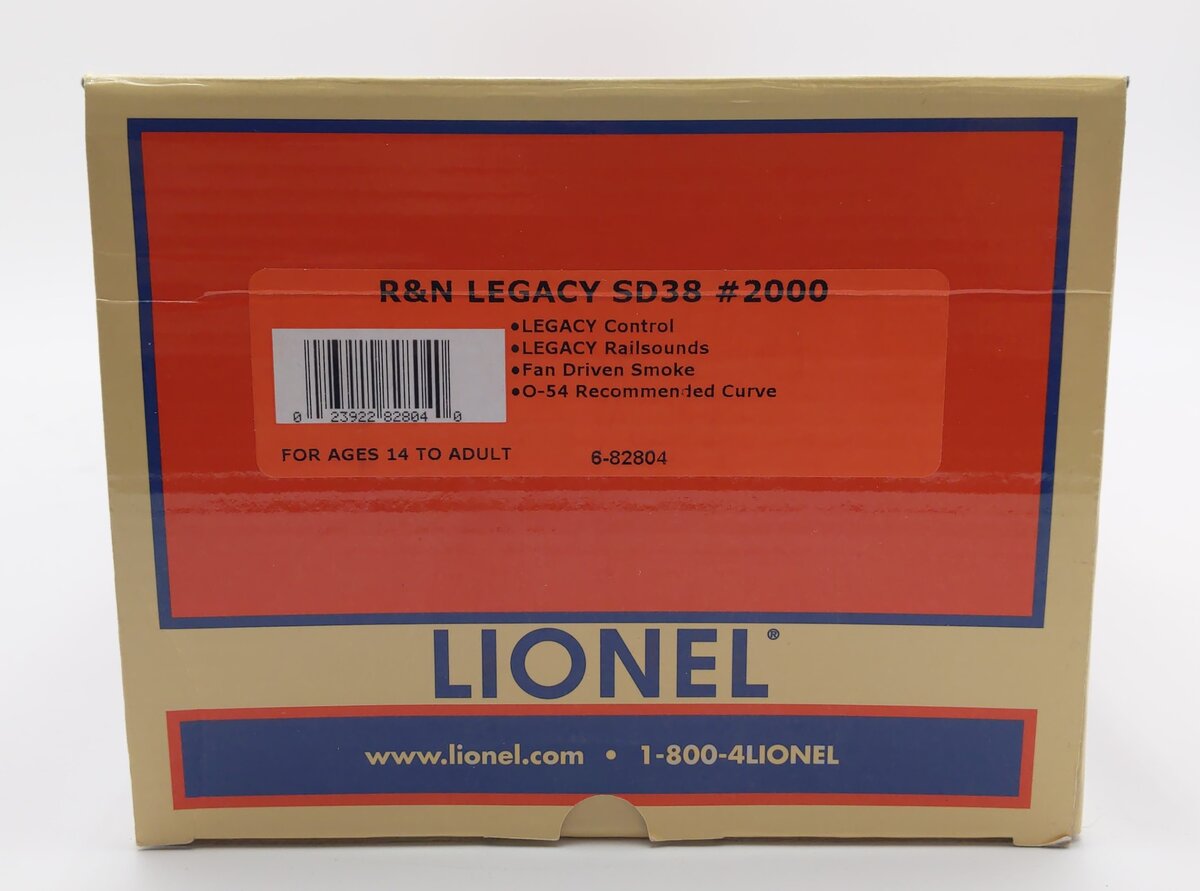 Lionel 6-82804 O Reading & Northern LEGACY SD38 Diesel Locomotive #2000