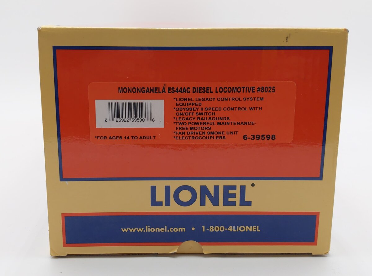 Lionel 6-39598 Monongahela NS Heritage Legacy ES44AC Diesel Locomotive #8025