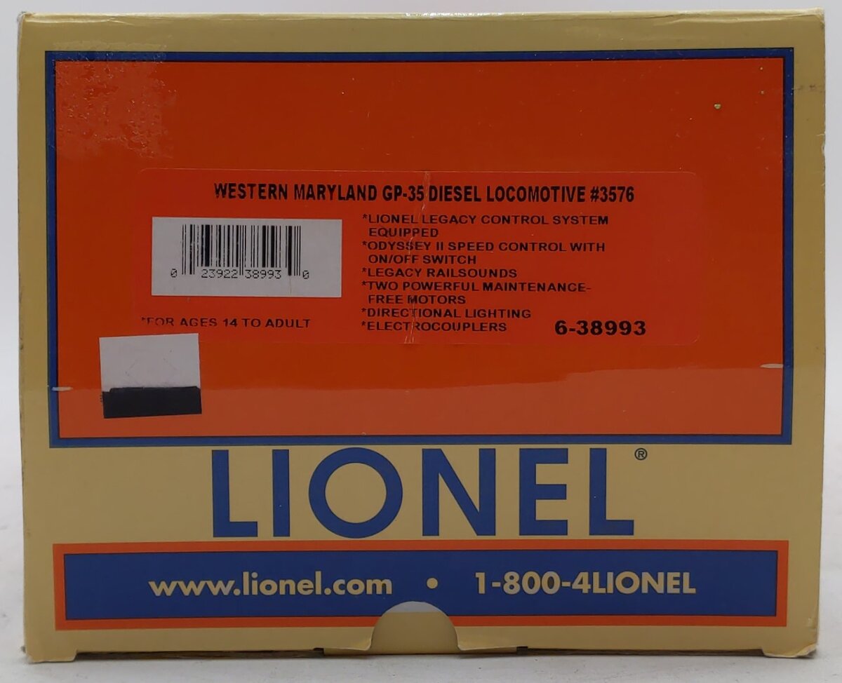 Lionel 6-38993 O Gauge Western Maryland Legacy GP35 Diesel Locomotive #3576
