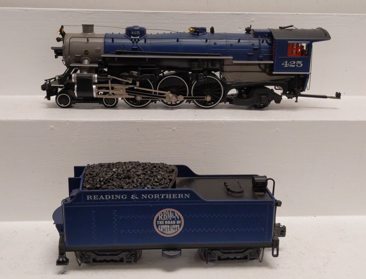 MTH 20-3811-1 O Reading & Northern 4-6-2 Heavy Pacific Steam Engine w/ PS3 #425