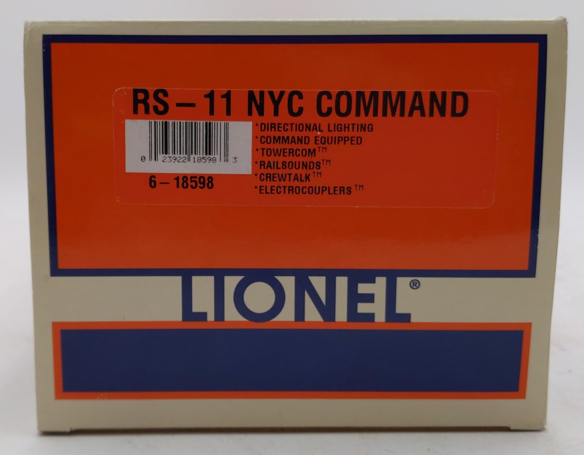 Lionel 6-18598 O Gauge New York Central RS-11 Diesel Locomotive w/TMCC #8010 LN/Box