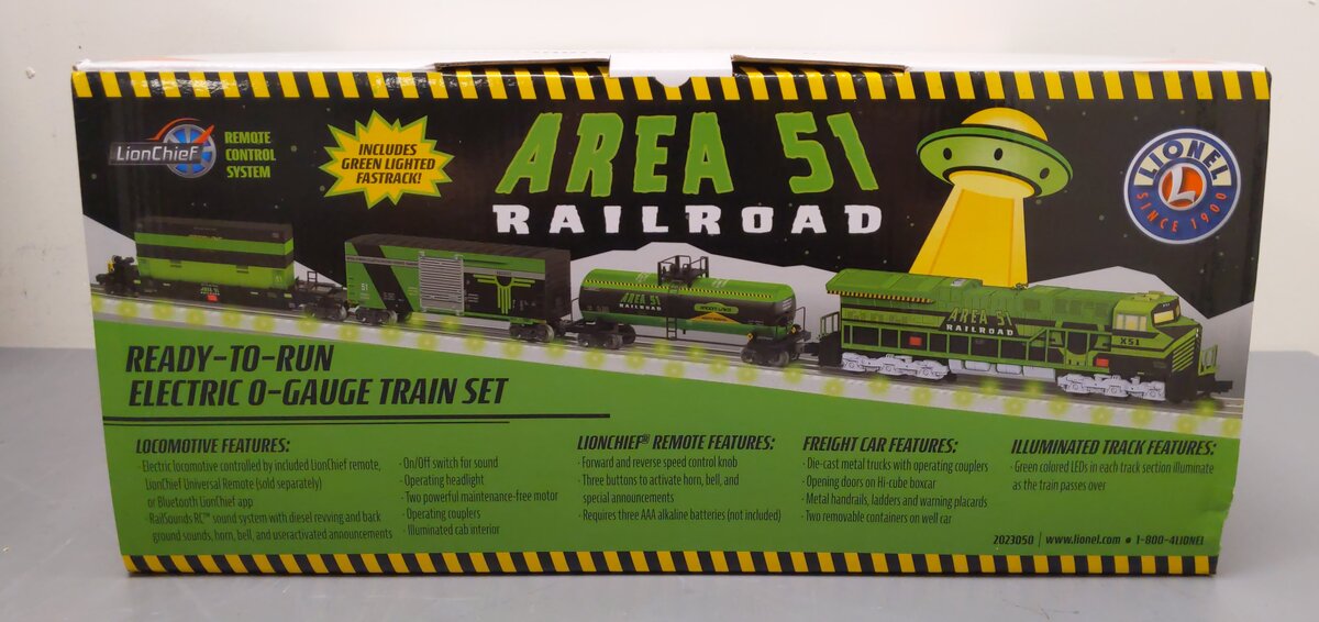 Lionel 2023050 Area 51 LionChief O Gauge Diesel Train Set with Bluetooth EX/Box