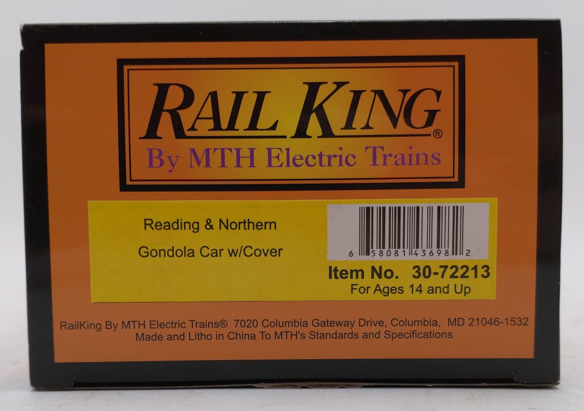 MTH 30-72213 O RBMN Gondola w/Cover #3810
