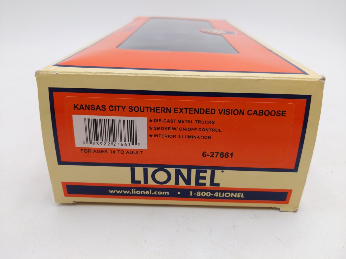 Lionel 6-27661 Kansas City Southern Extended Vision Caboose w/ Smoke & Light