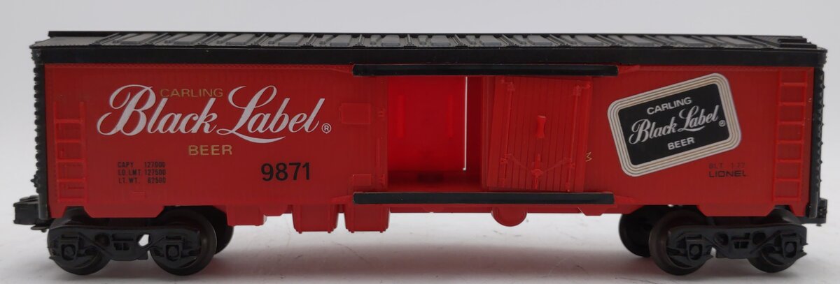 Lionel 6-9871 O Gauge Carling Black Label Beer Billboard Reefer Car LN