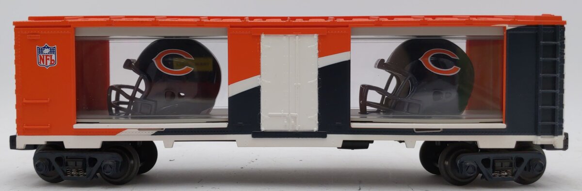 MTH 30-74319 O Gauge 40' Window Box Car w/Helmets (NFL - Chicago Bears) LN/Box