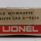 Lionel 6-9856 O Gauge Old Milwaukee Beer Billboard Reefer Car EX/Box