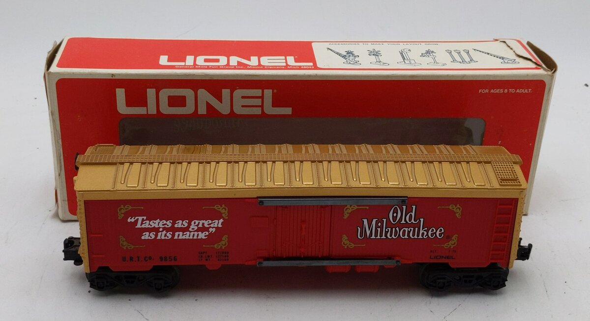 Lionel 6-9856 O Gauge Old Milwaukee Beer Billboard Reefer Car EX/Box