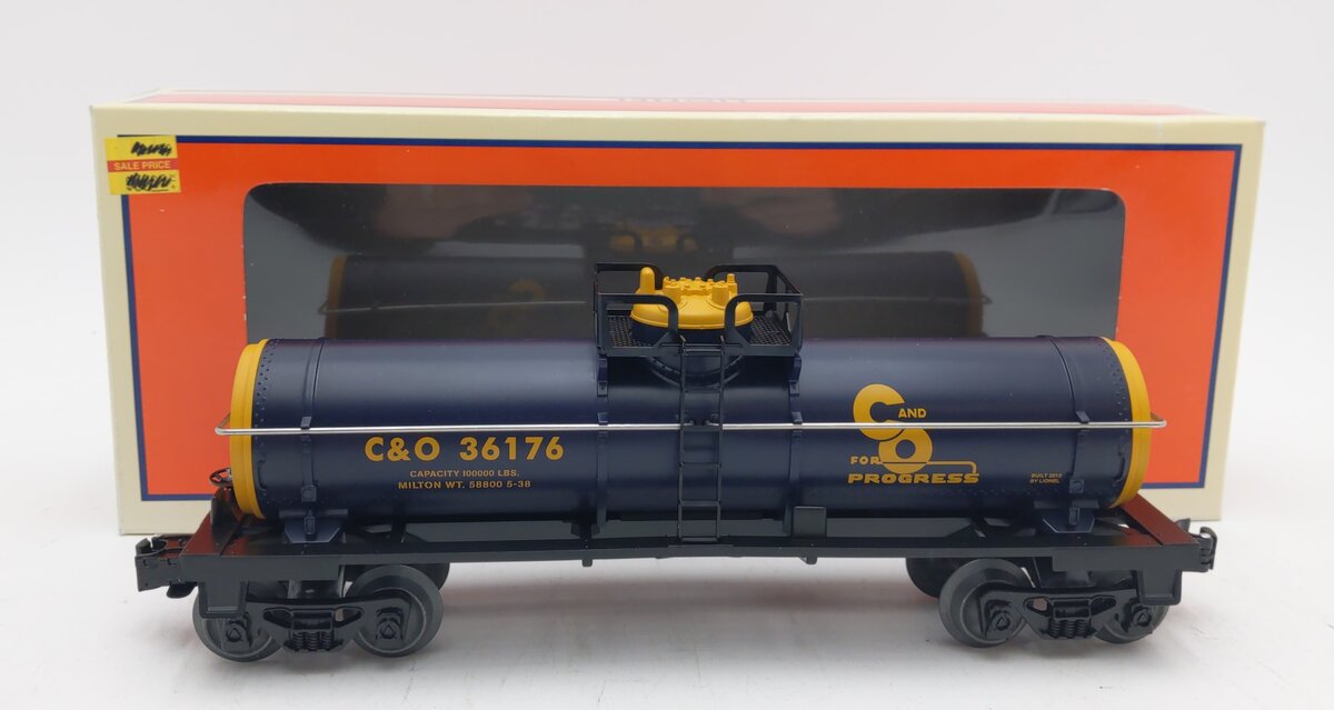 Lionel 6-36176 O C&O Single Dome Tank Car #36176