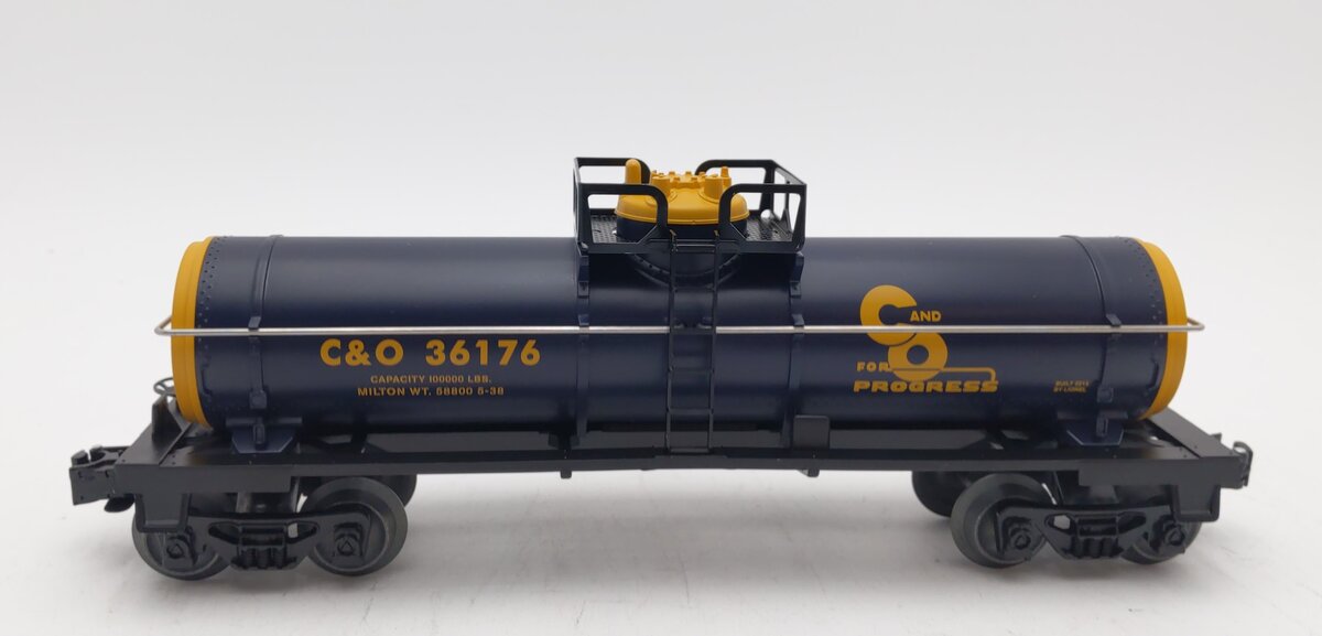 Lionel 6-36176 O C&O Single Dome Tank Car #36176
