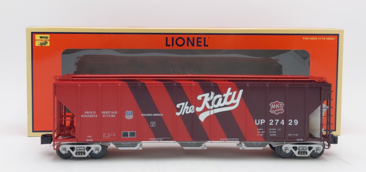 Lionel 6-27429 O Gauge Katy Heritage PS2-CD Hopper #27429