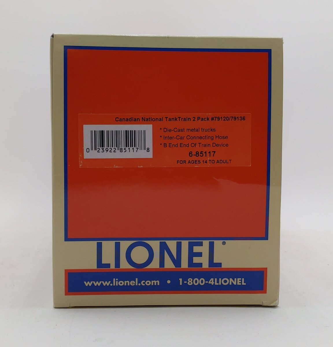 Lionel 6-85117 O Canadian National Tank Pack with End-Of-Train Device (2)