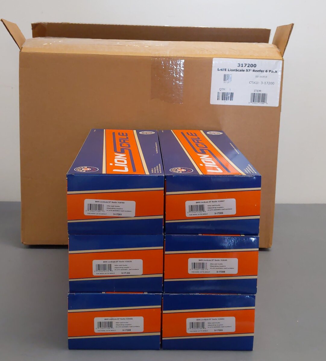 Lionel 3-17200 O Burlington Northern Fruit Express 57' Mechanical Reefer (6)