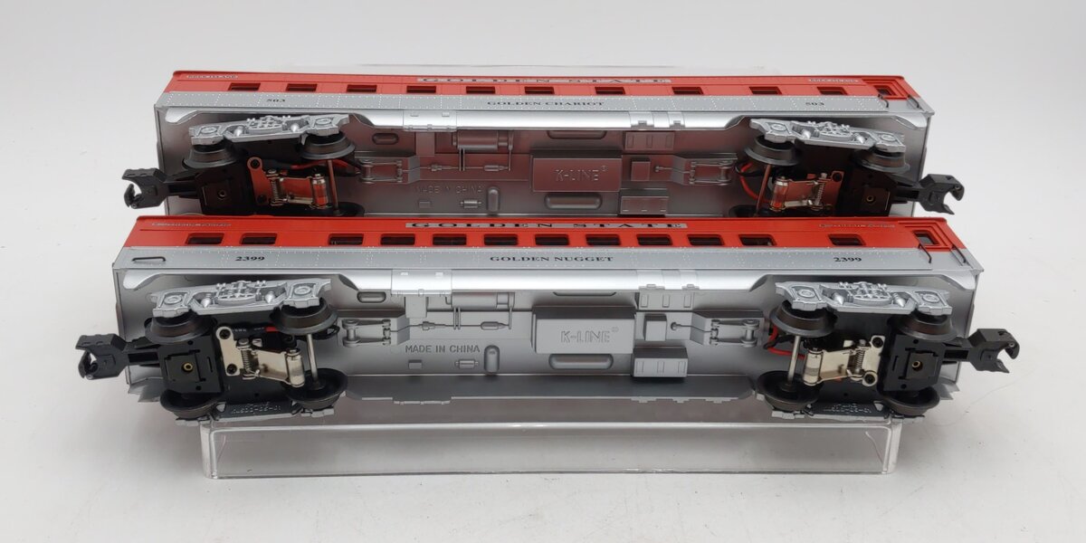 K-Line K4532C O Gauge Golden State 2-Car Passenger Set NIB