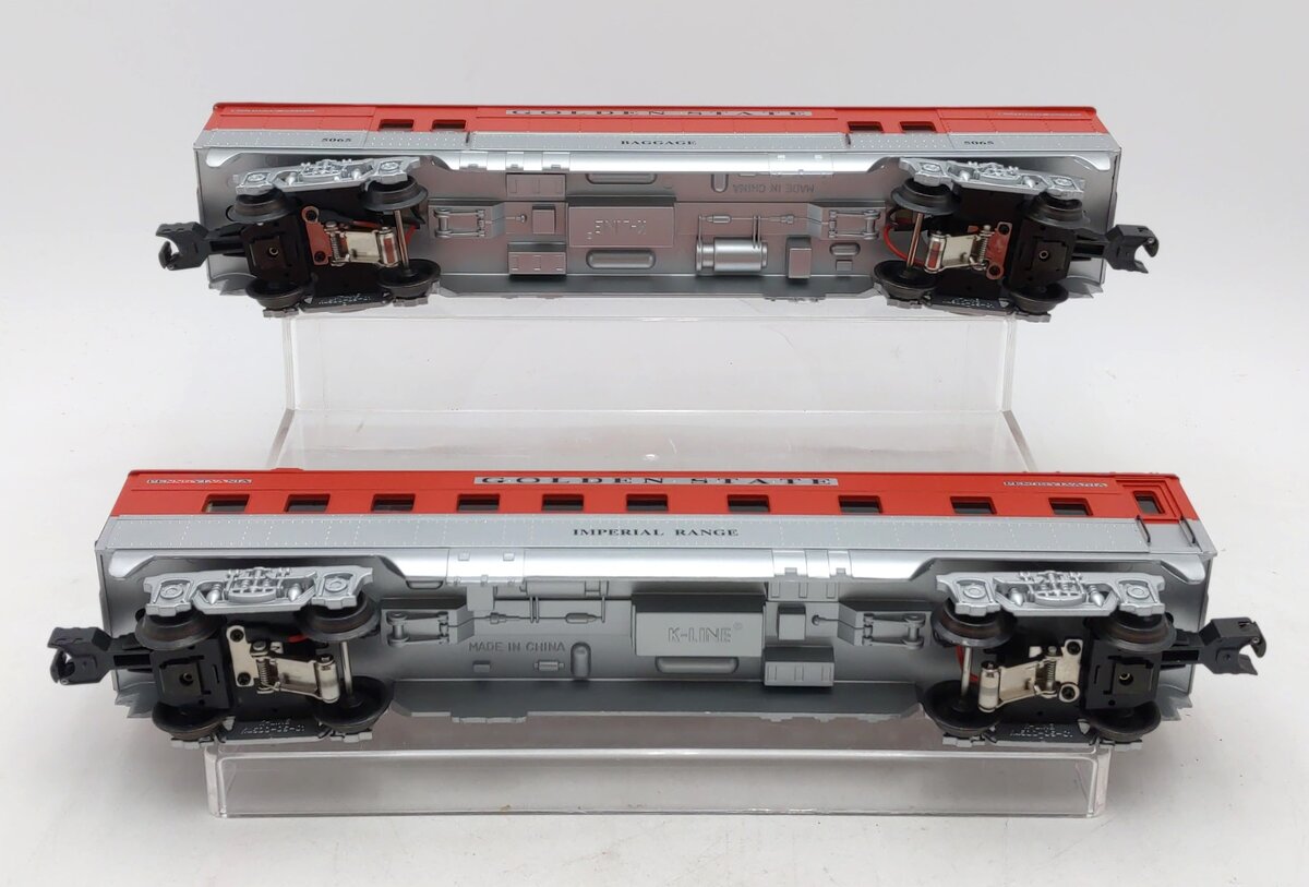K-Line K4532B O Golden State 13" Streamliner Passenger Cars (Set of 2) MT/Box