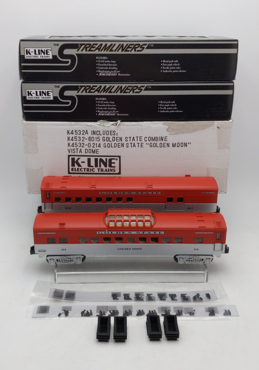 K-Line K4532A O Gauge Golden State Streamliner Set NIB