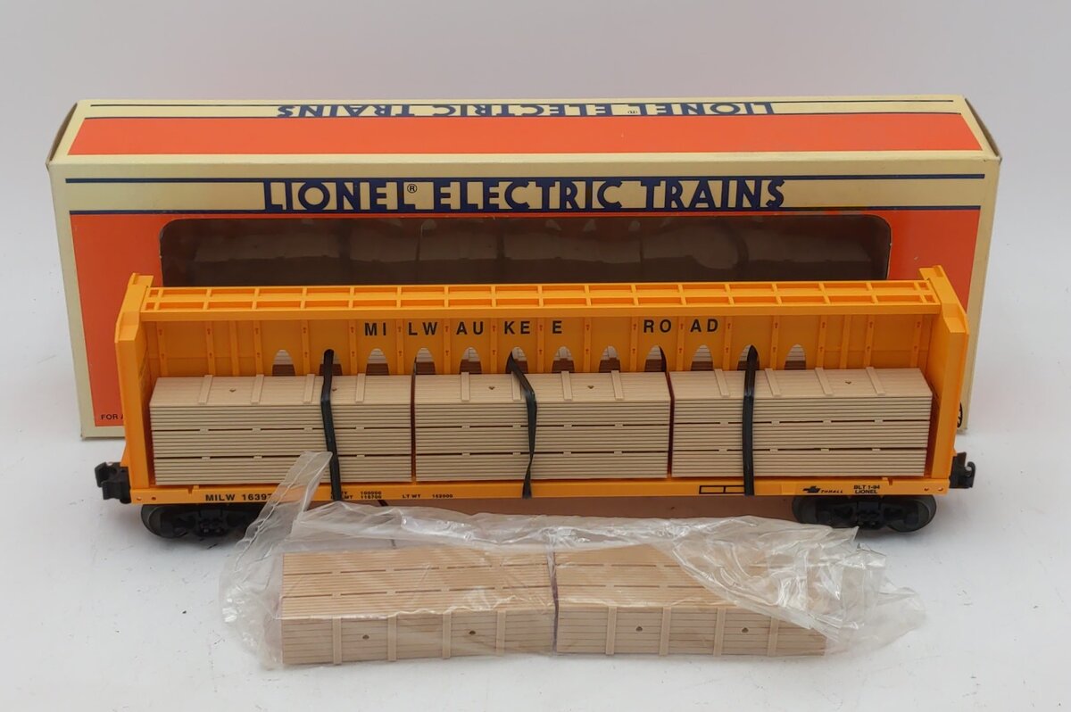 Lionel 6-16397 O Gauge Milwaukee Road I Beam Flatcar #16397