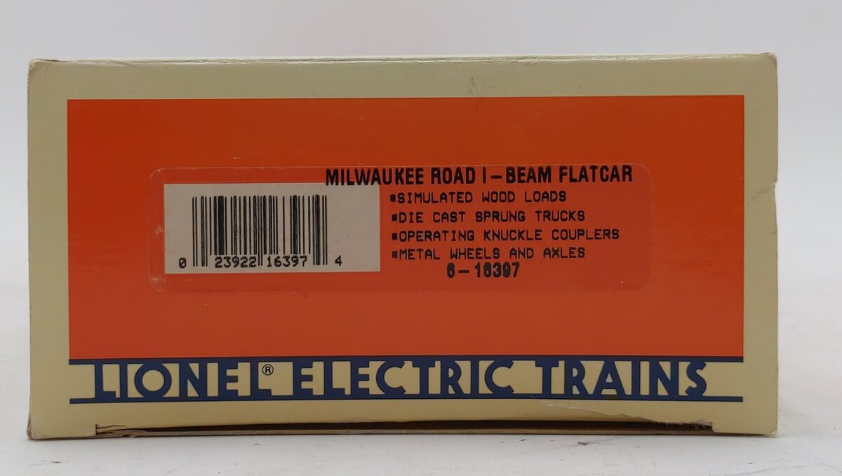 Lionel 6-16397 O Gauge Milwaukee Road I Beam Flatcar #16397 LN/Box