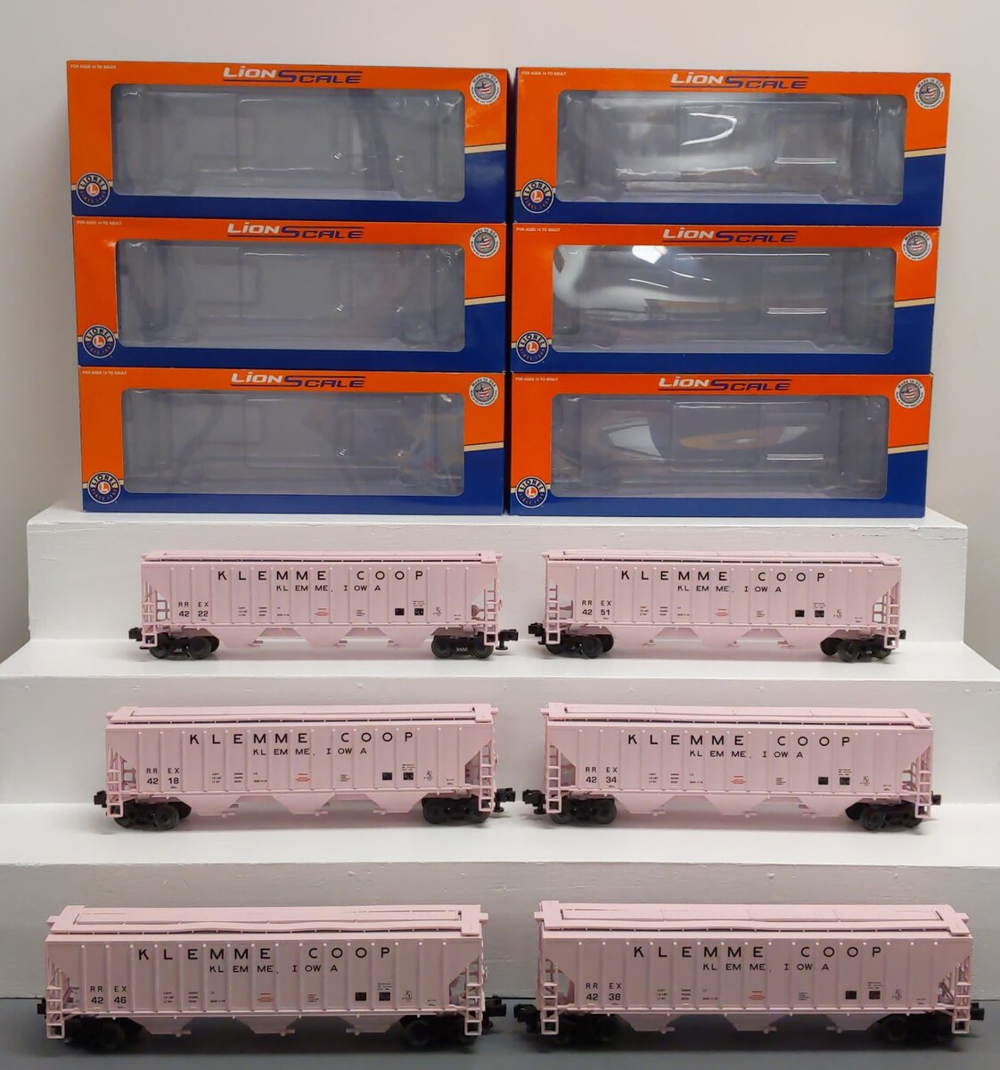 Lionel 3-16140 O Klemme Coop LS PS-2CD Covered Hopper 6-Car Set