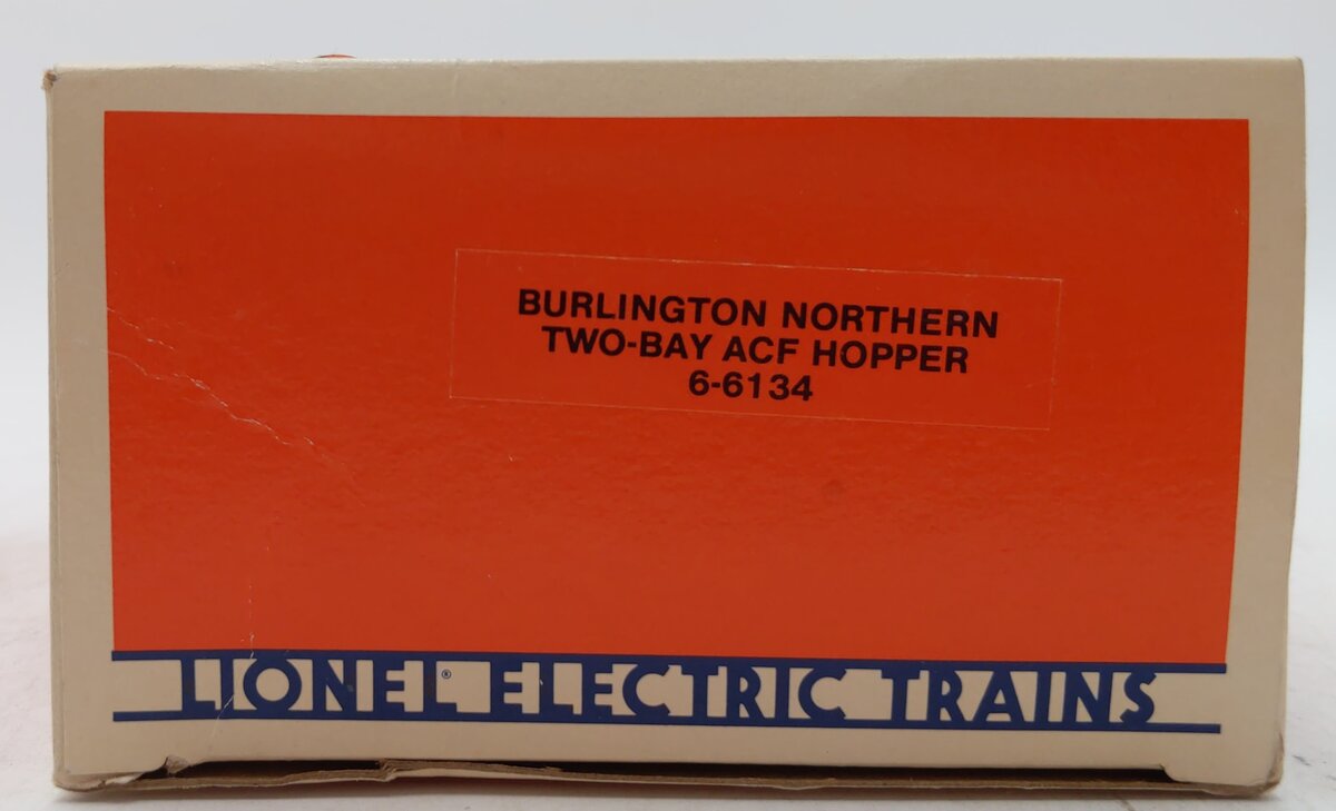 Lionel 6-6134 O Gauge Burlington Northern 2-Bay Center Flow Hopper #6134 LN/Box