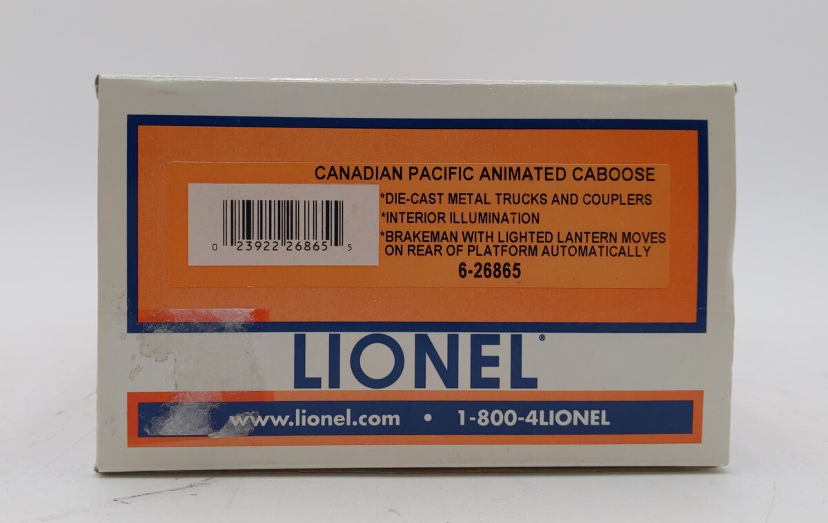 Lionel 6-26865 O Gauge CP Operating Animated Caboose #437106