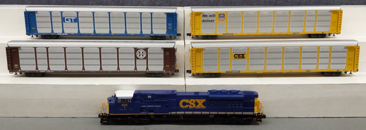 Lionel 6-11180 O CSX Modern SD80MAC Auto Carrier Diesel Train Set #809