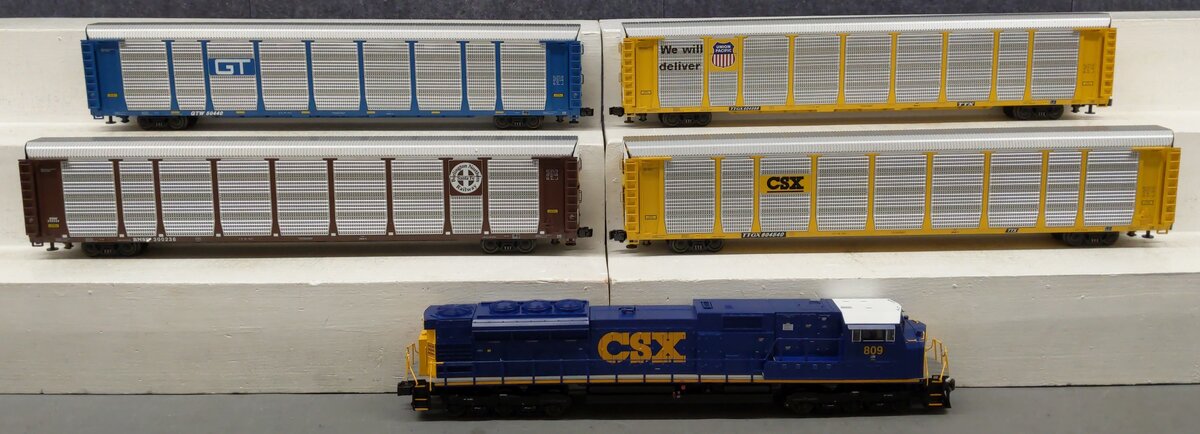 Lionel 6-11180 O CSX Modern SD80MAC Auto Carrier Diesel Train Set #809