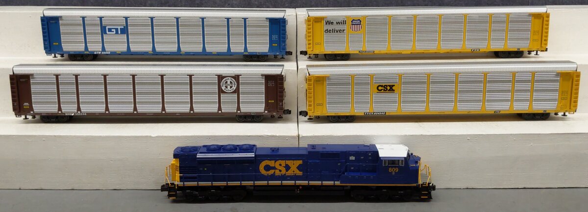 Lionel 6-11180 O CSX Modern SD80MAC Auto Carrier Diesel Train Set #809