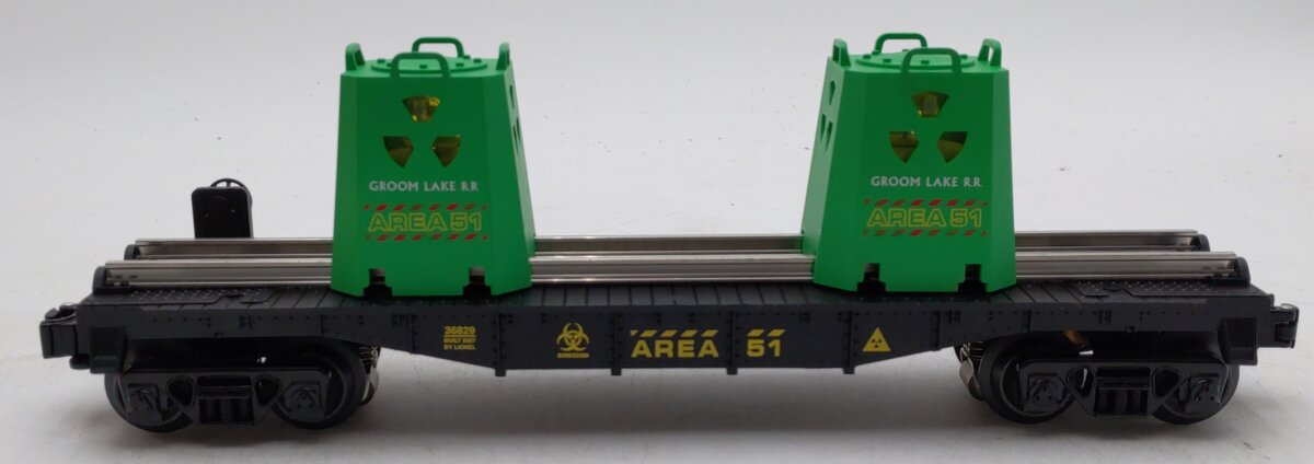 Lionel 6-36829 O Gauge Alien Radioactive Flatcar NIB