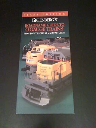 Greenberg's Roadname Guide to O Gauge Trains Paperback VG