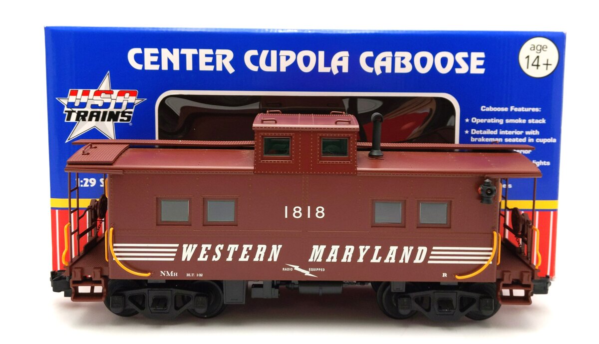 USA Trains R12173 G Western Maryland Center Cupola Caboose (Brown)