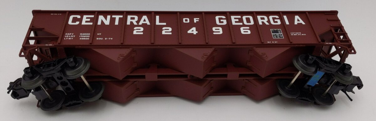 Atlas 2001807 O Gauge Central Of Georgia 70T 3-Bay Hopper #22496