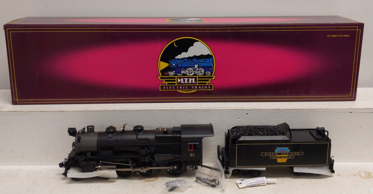 MTH 20-3068-1 O Gauge Long Island 4-6-0 G-5s Steam Locomotive #21 w/PS2 LN/Box