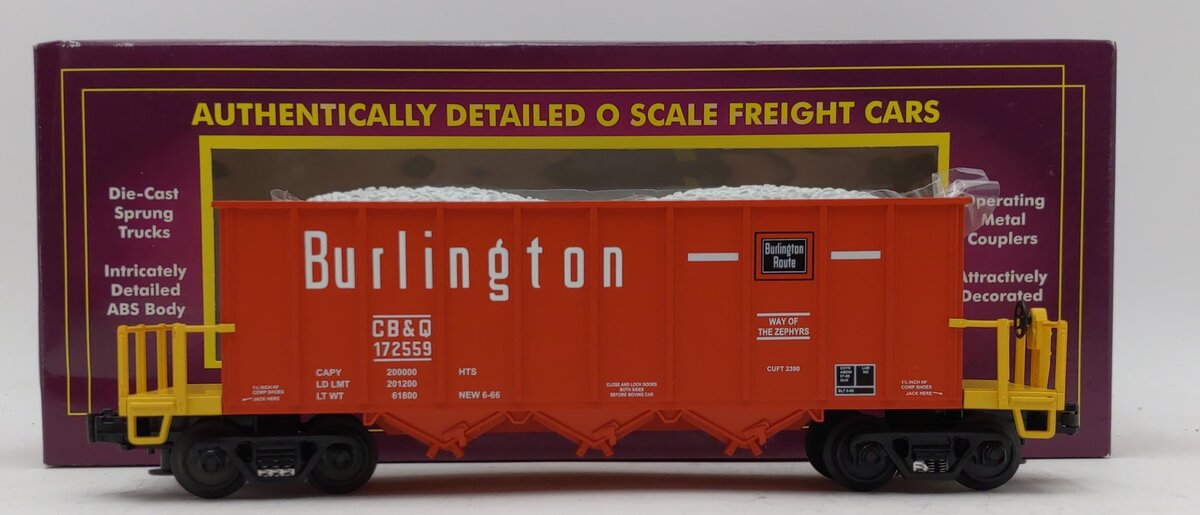 MTH 20-98264 O Gauge Burlington Rapid Discharge Car #172559 LN/Box