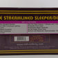 MTH 20-6667 O MP 70' Streamlined Sleeper/Diner Passenger Car Set (Set of 2) LN/Box