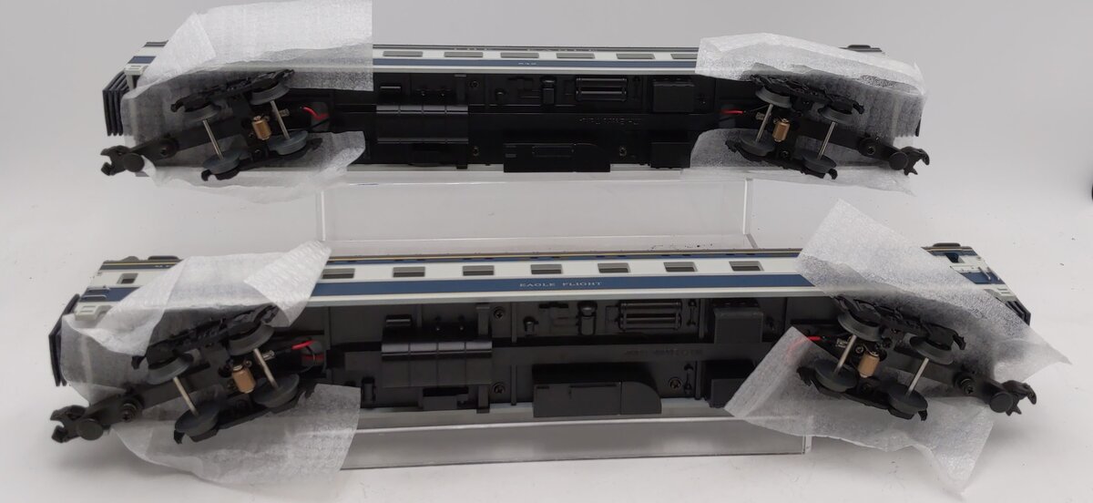 MTH 20-6667 O MP 70' Streamlined Sleeper/Diner Passenger Car Set (Set of 2) LN/Box