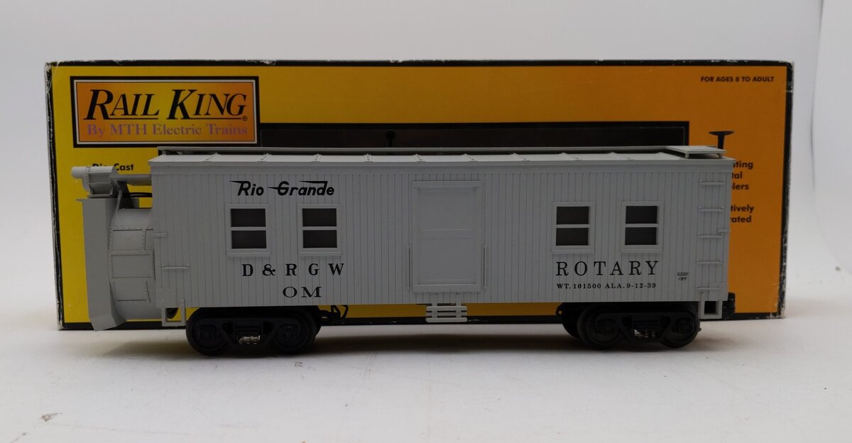 MTH 30-2123 O Gauge Denver & Rio Grande Western Rotary Snow Plow NIB
