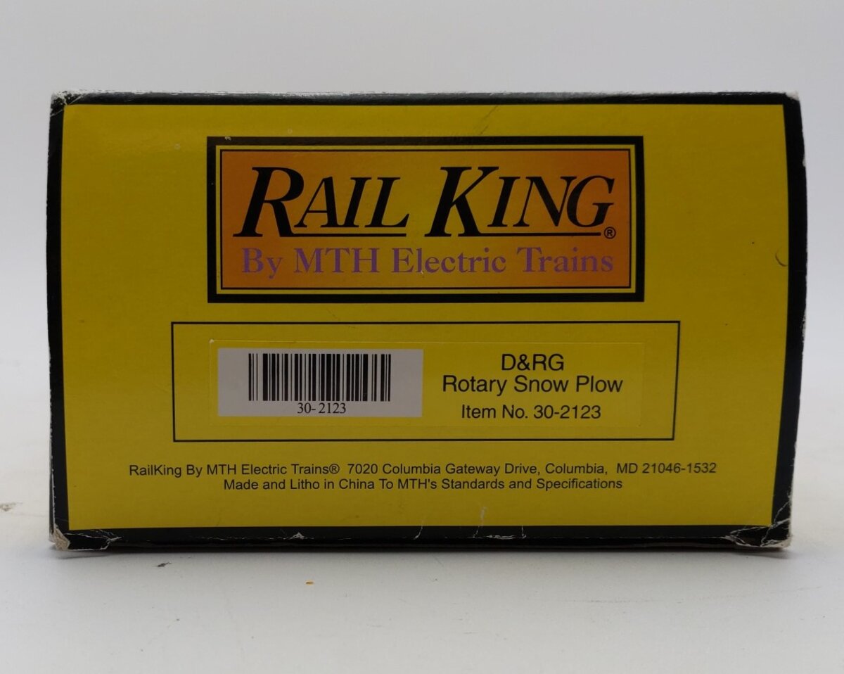MTH 30-2123 O Gauge Denver & Rio Grande Western Rotary Snow Plow NIB