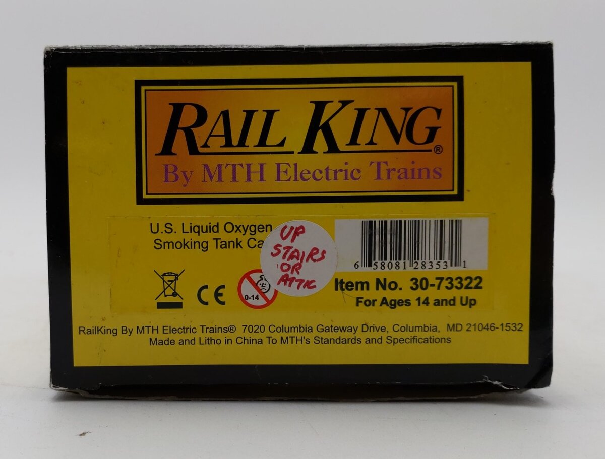 MTH 30-73322 U.S. Liquid Oxygen Smoking Tank Car