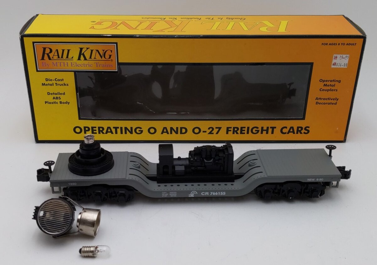 MTH 30-7926 O Gauge Conrail Operating Searchlight Car #766155 LN/Box