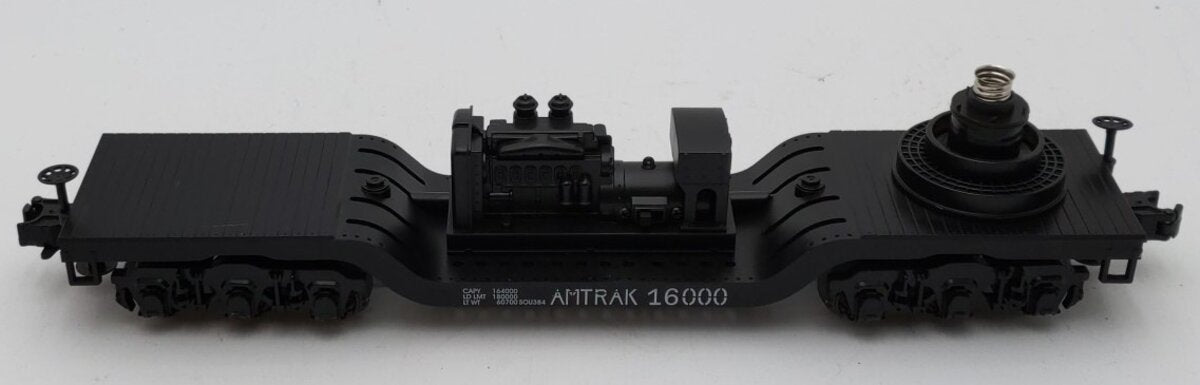MTH 30-7927 O Amtrak Operating Depressed Flatcar #16000 with Searchlight NIB