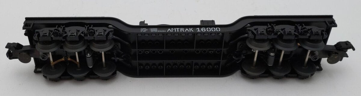 MTH 30-7927 O Amtrak Operating Depressed Flatcar #16000 with Searchlight NIB