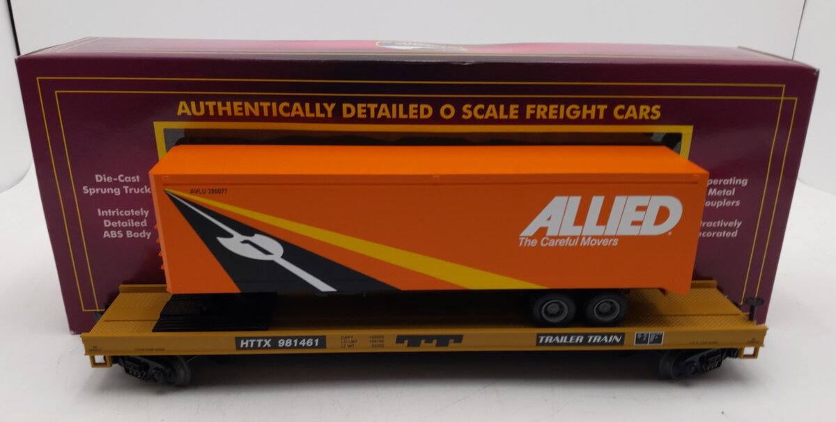 MTH 20-98154 AlliedTrailer Train Flatcar with Trailer EX/Box