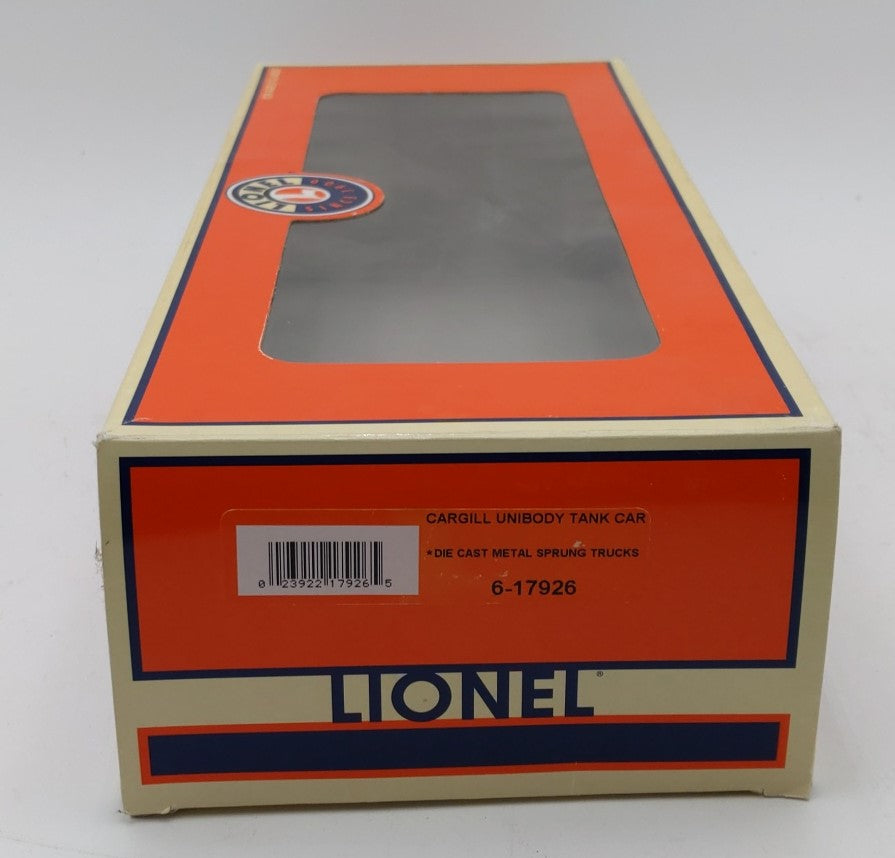 Lionel 6-17926 O Gauge Cargill Unibody Tank Car #5836 LN/Box